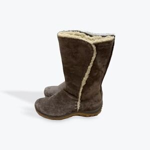 Patagonia Lugano Waterproof Boots Velvet Brown Suede ShearlingWinter 10